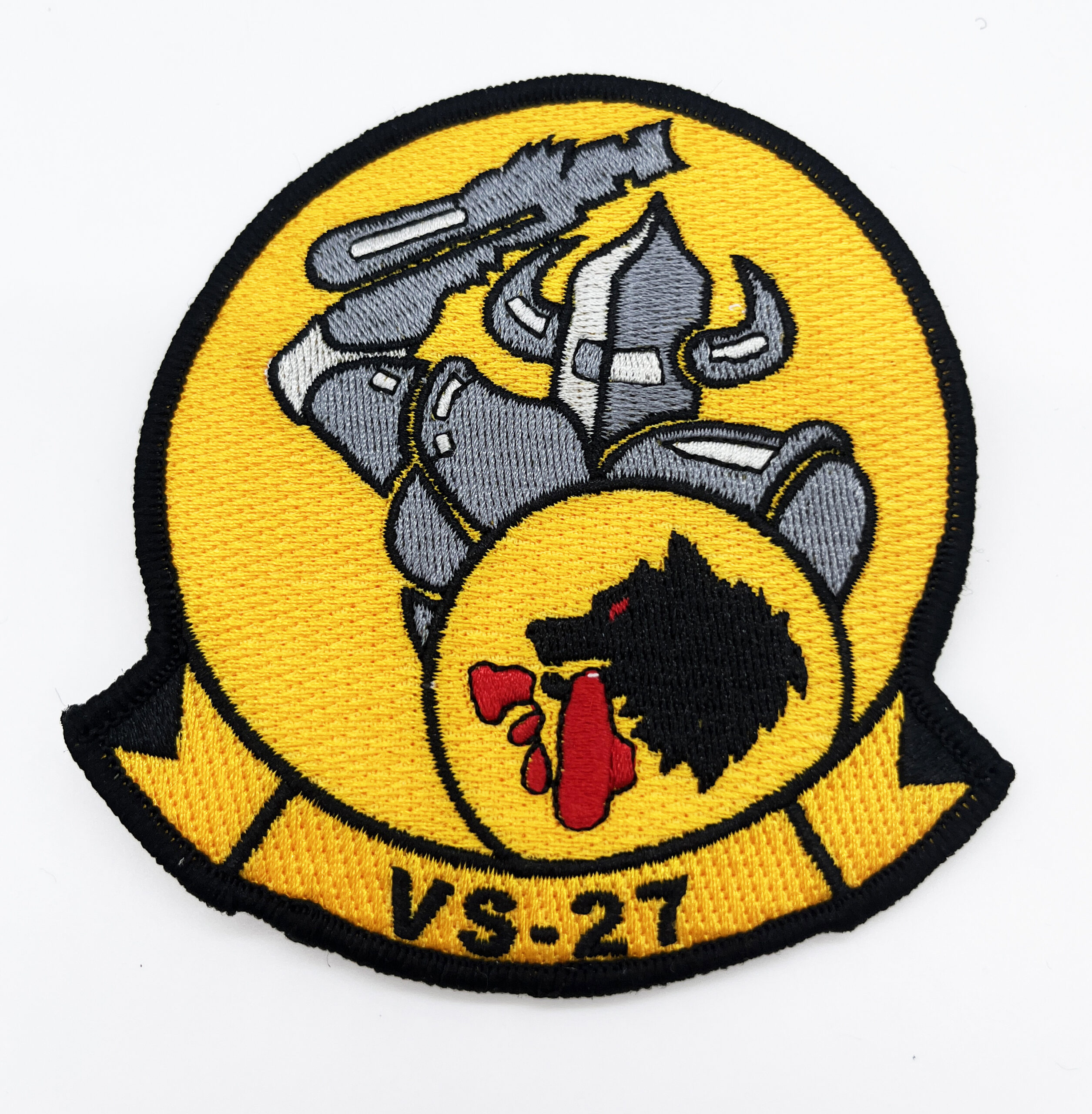 VS-27 Seawolves Patch – Plastic Backing, 4in