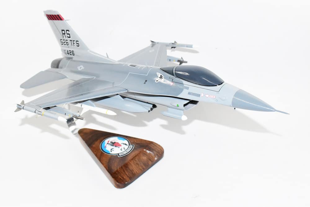 Lockheed Martin® F-16C Block 30 Model, 526th Tactical Fighter Squadron 1988, 18″ Mahogany Model