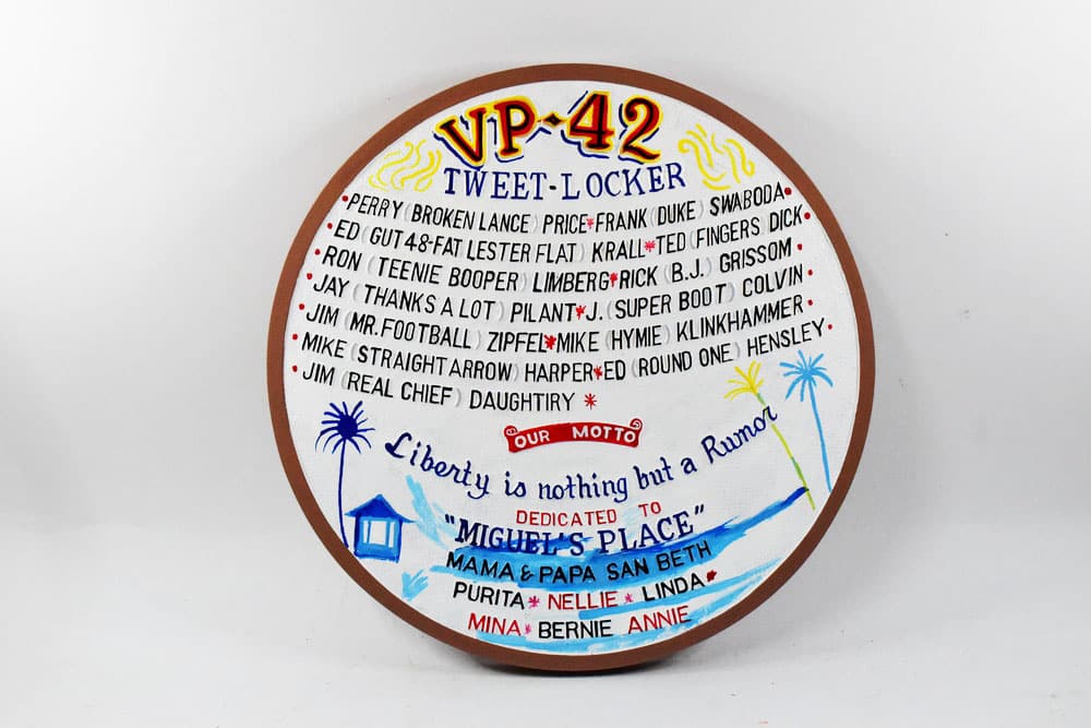 VP-42 Sea Demons ‘Tweet Locker’ Plaque,14″, Mahogany