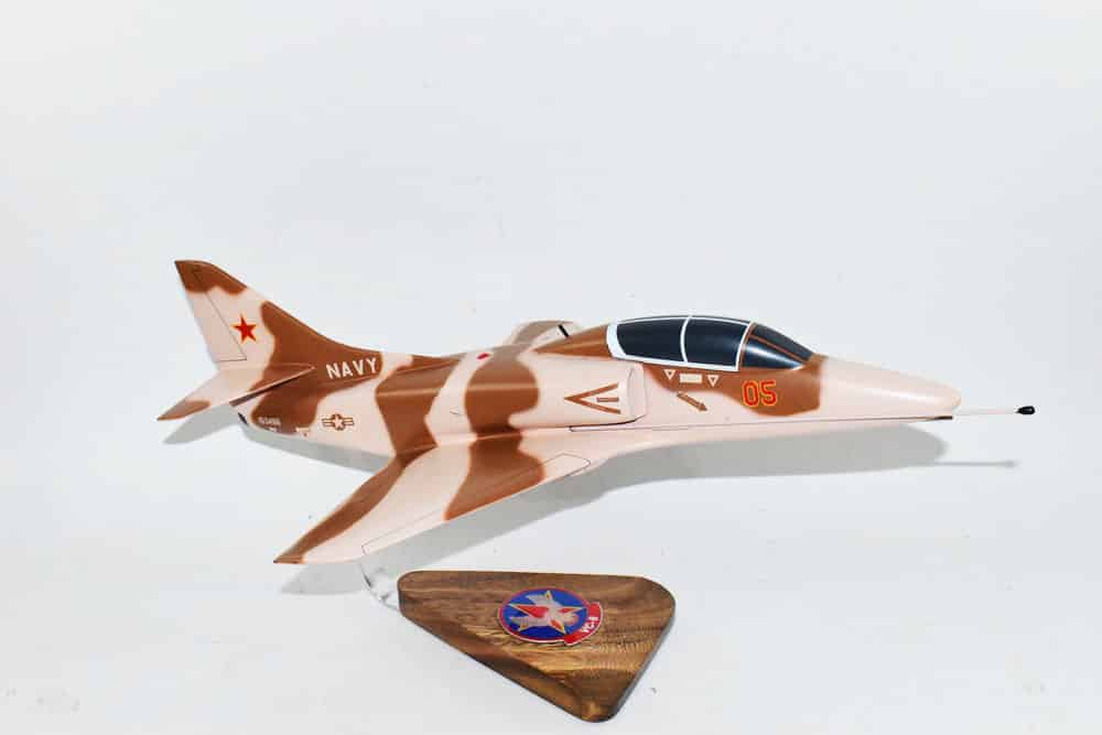 VC-8 Red Tails TA-4J Model, 1/27th Scale, Mahogany, Navy