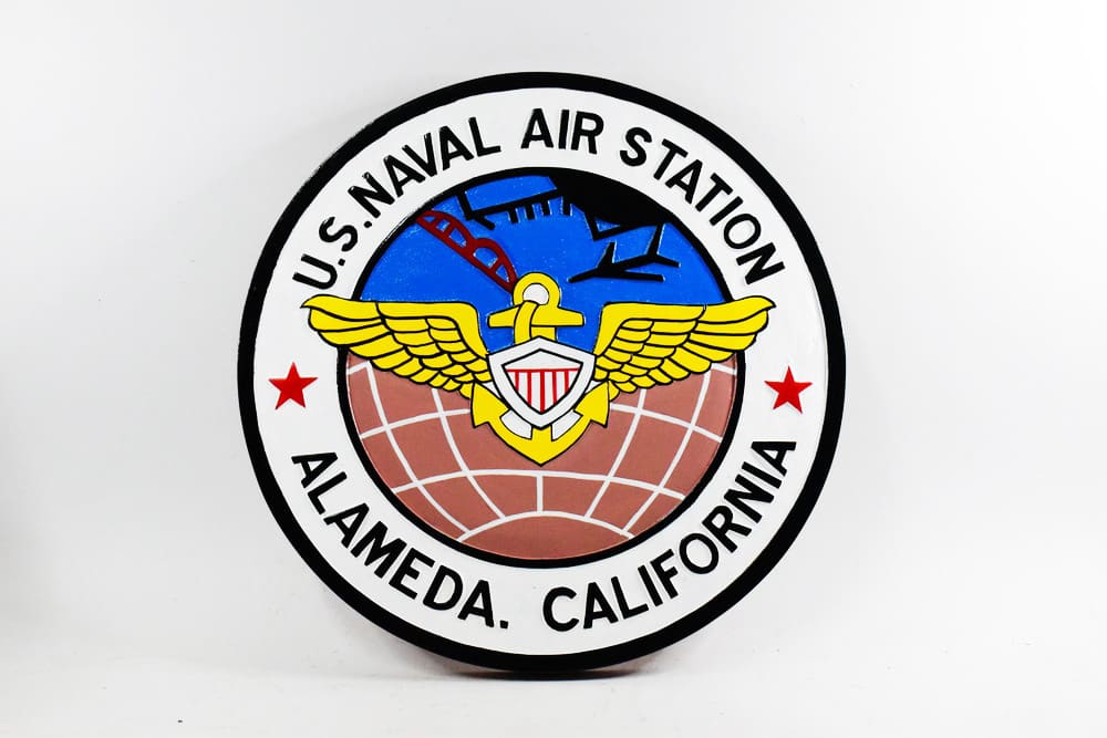 NAS Alameda Plaque,14″, Mahogany