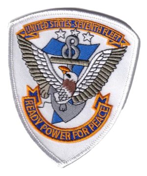 7th Fleet READY POWER FOR PEACE Patch – With Hook and Loop, 4.25″, Navy