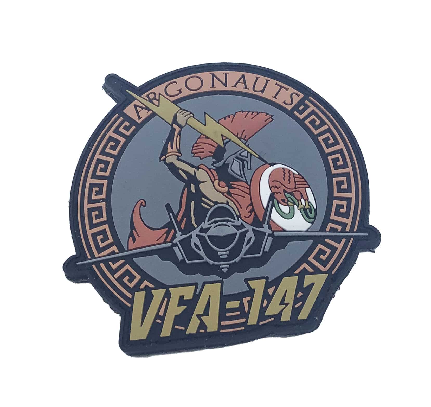 VFA-147 Argonauts PVC Shoulder Patch -With Hook and Loop