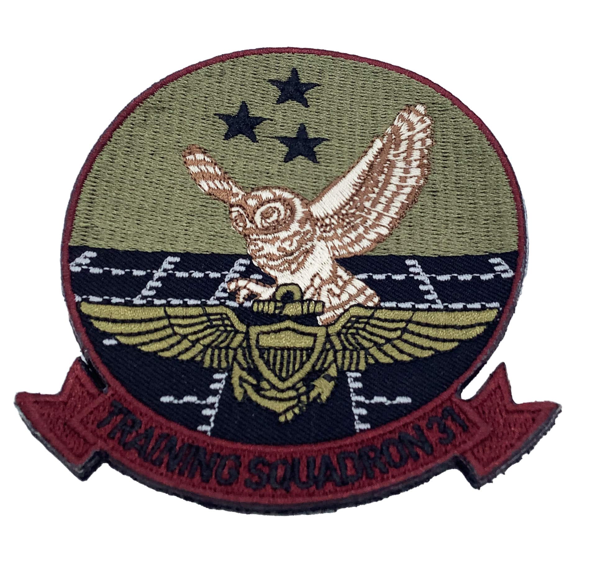 VT-31 Wise Owls Green Squadron Patch – With Hook and Loop