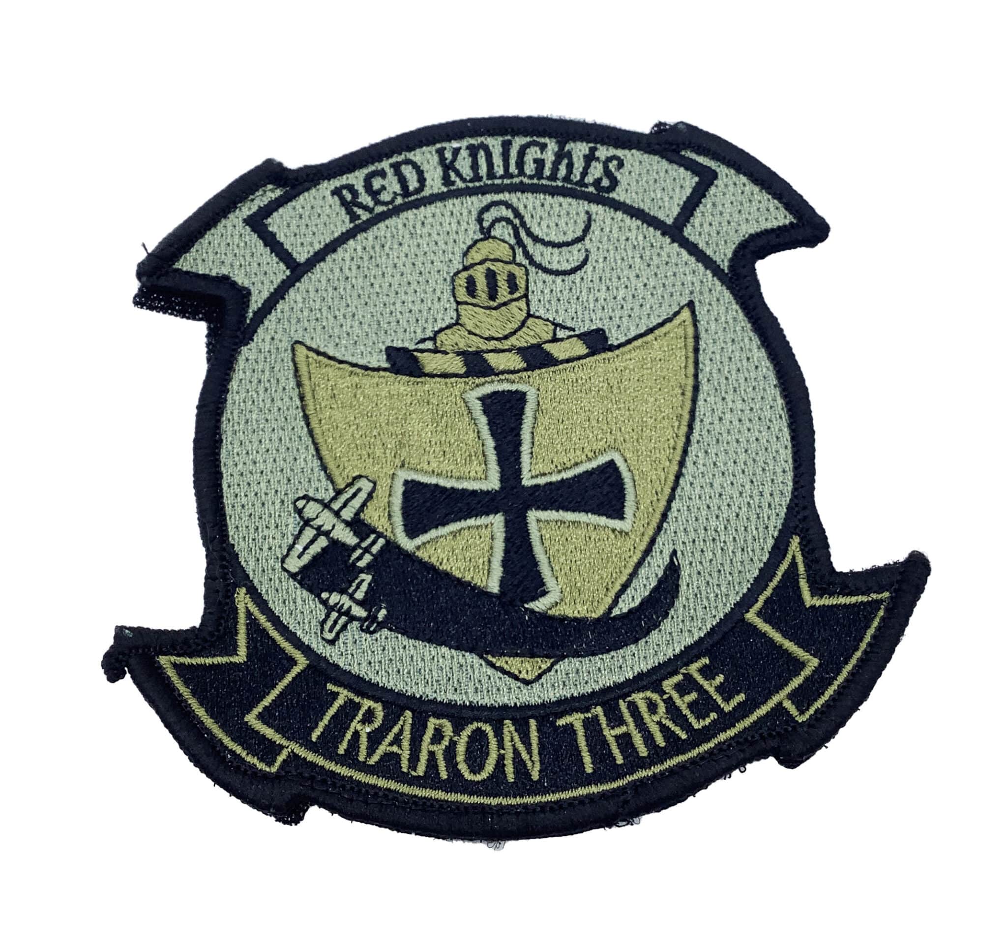VT-3 Red Knights OD Green Patch –With Hook and Loop, 4.25″