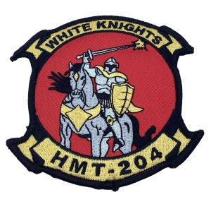 HMT-204 White Knights Patch - No Hook and Loop