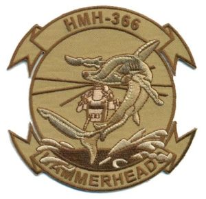 HMH-366 Hammerheads Tan Patch – With Hook and Loop