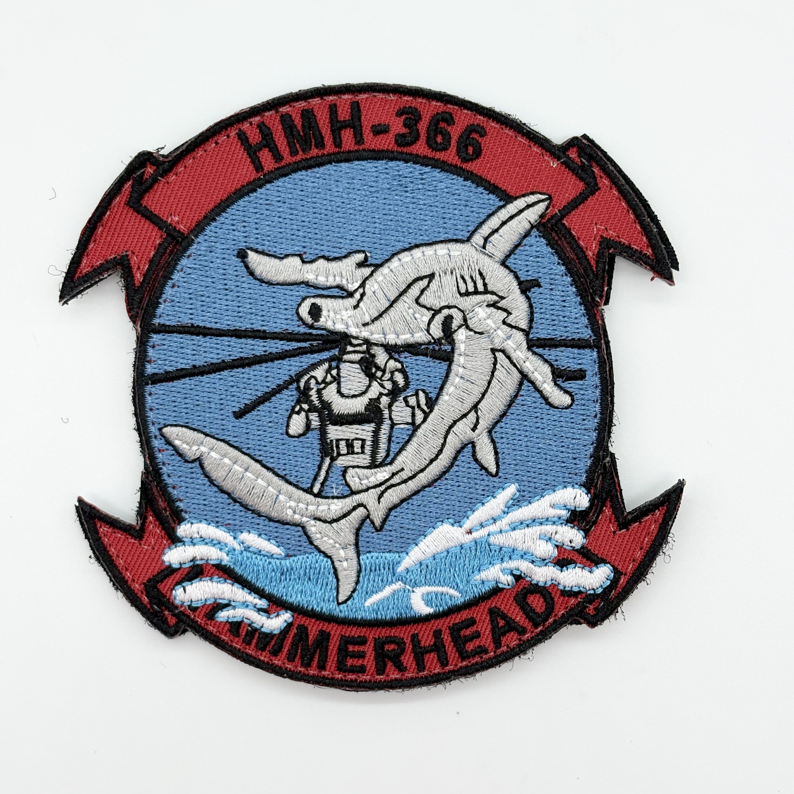 HMH-366 Hammerheads Full Color Patch – Embroidered, Hook and Loop, 4 Inch