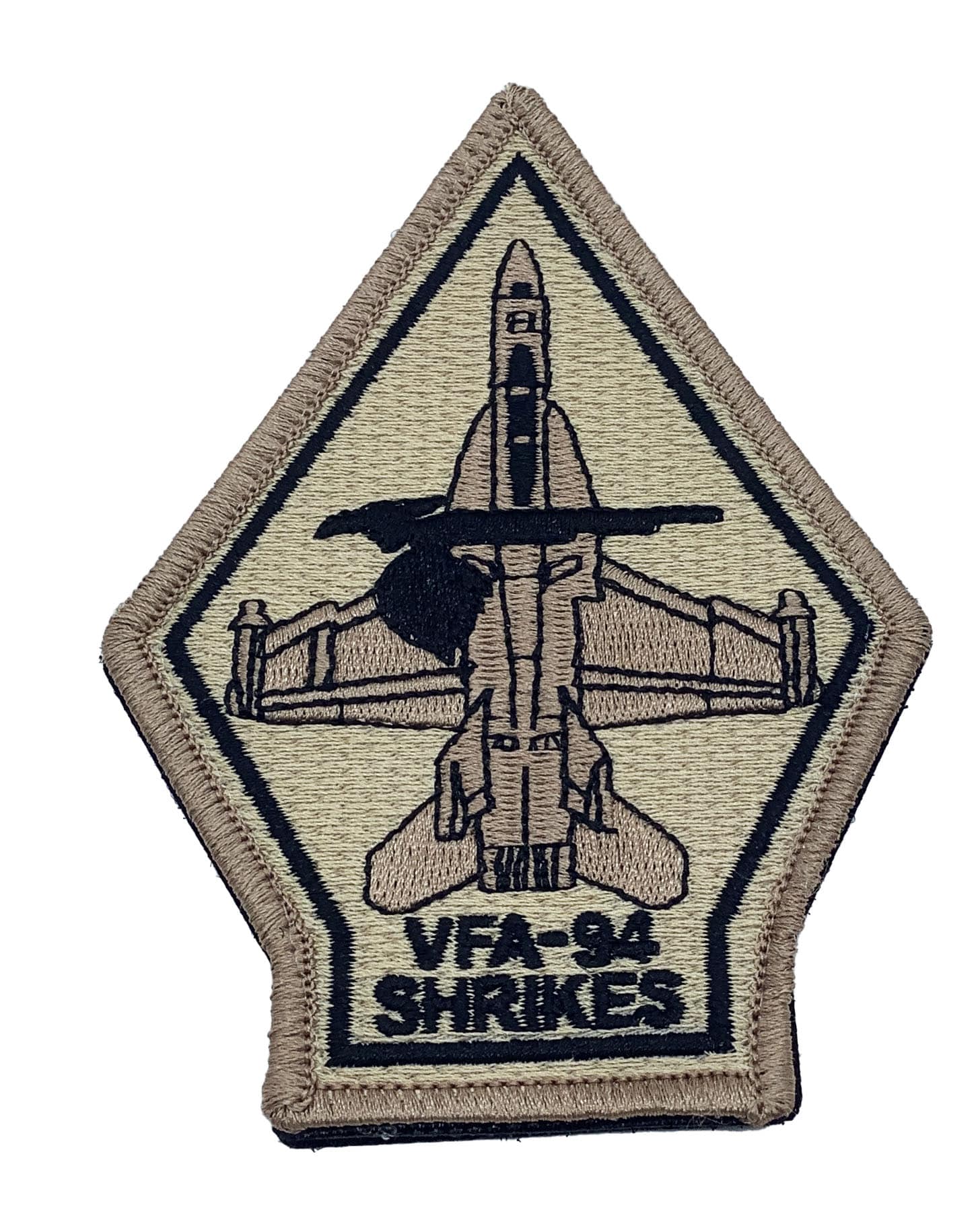 VFA-94 Shrikes Shoulder Patch Tan –  With Hook and Loop