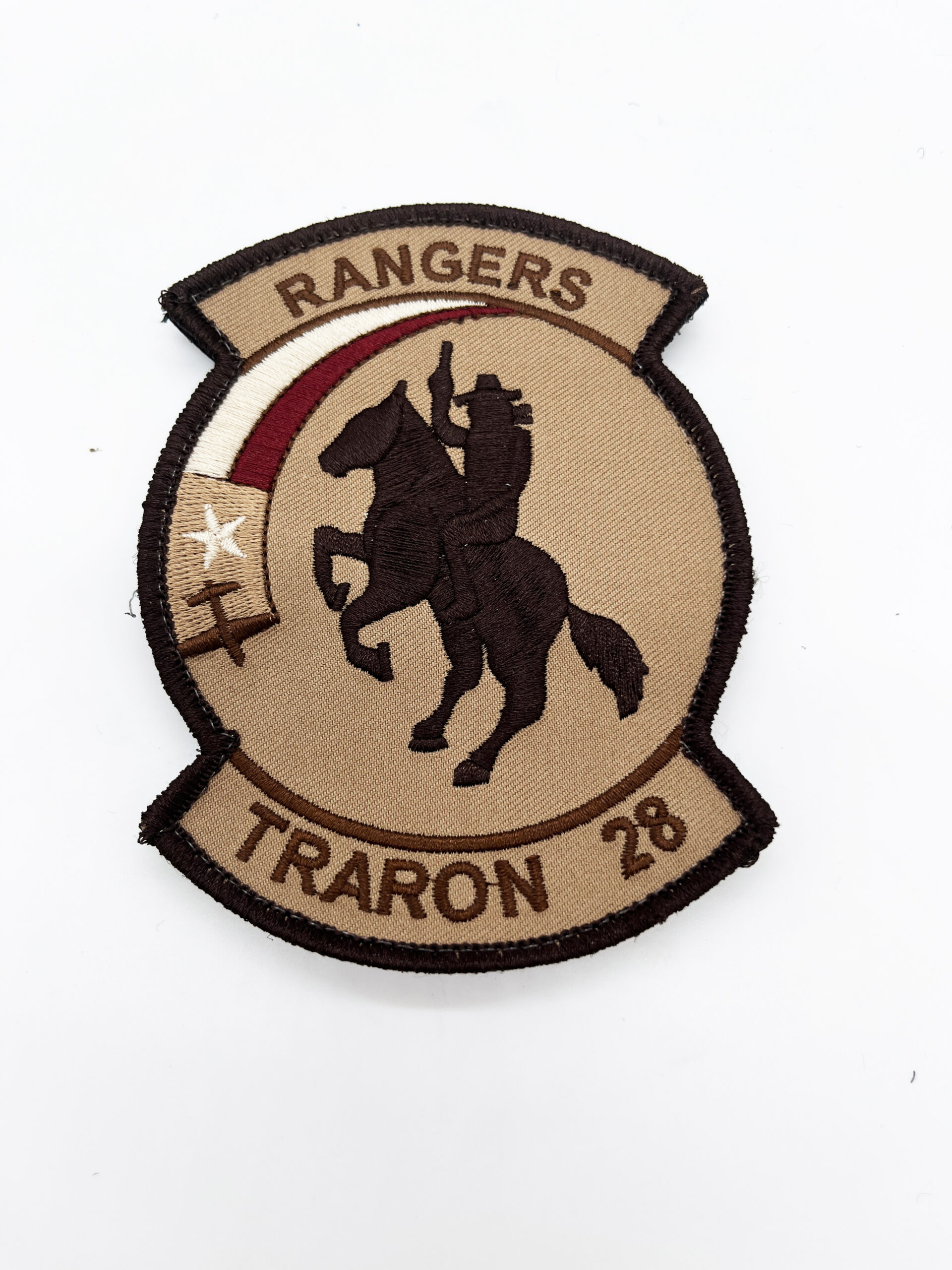 VT-28 Rangers Tan Patch – With Hook and Loop, 4 in