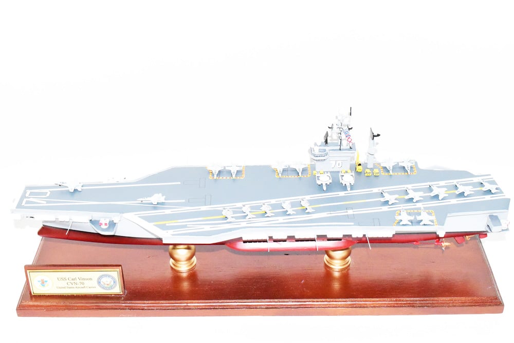 USS Carl Vinson CVN-70 Aircraft Carrier 24 inch Model,Navy,Scale Model,Mahogany,Nimitz Class