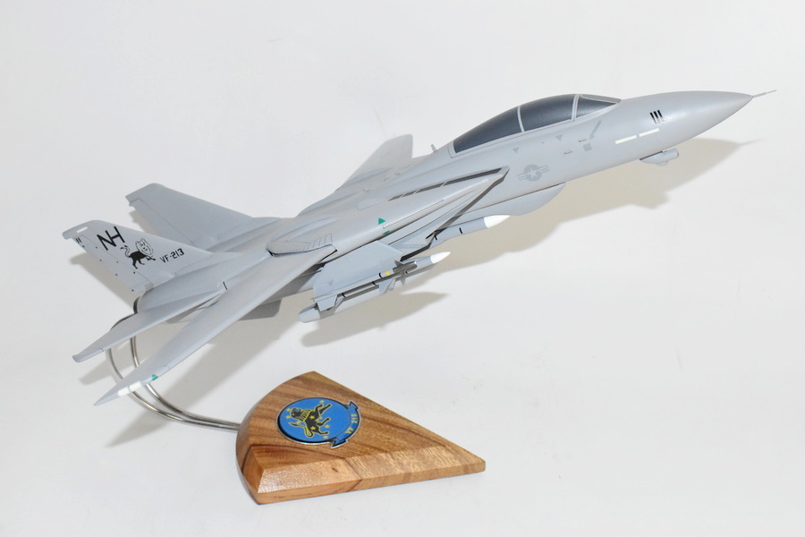 VF-213 Black Lions 1991 F-14A Tomcat Model, 1/42 (18″) Scale, Mahogany, Navy, Fighter