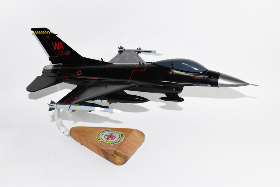 Lockheed Martin® F-16 Fighting Falcon®, 64th Aggressor Squadron “Wraith,” 18″ Mahogany Scale Model