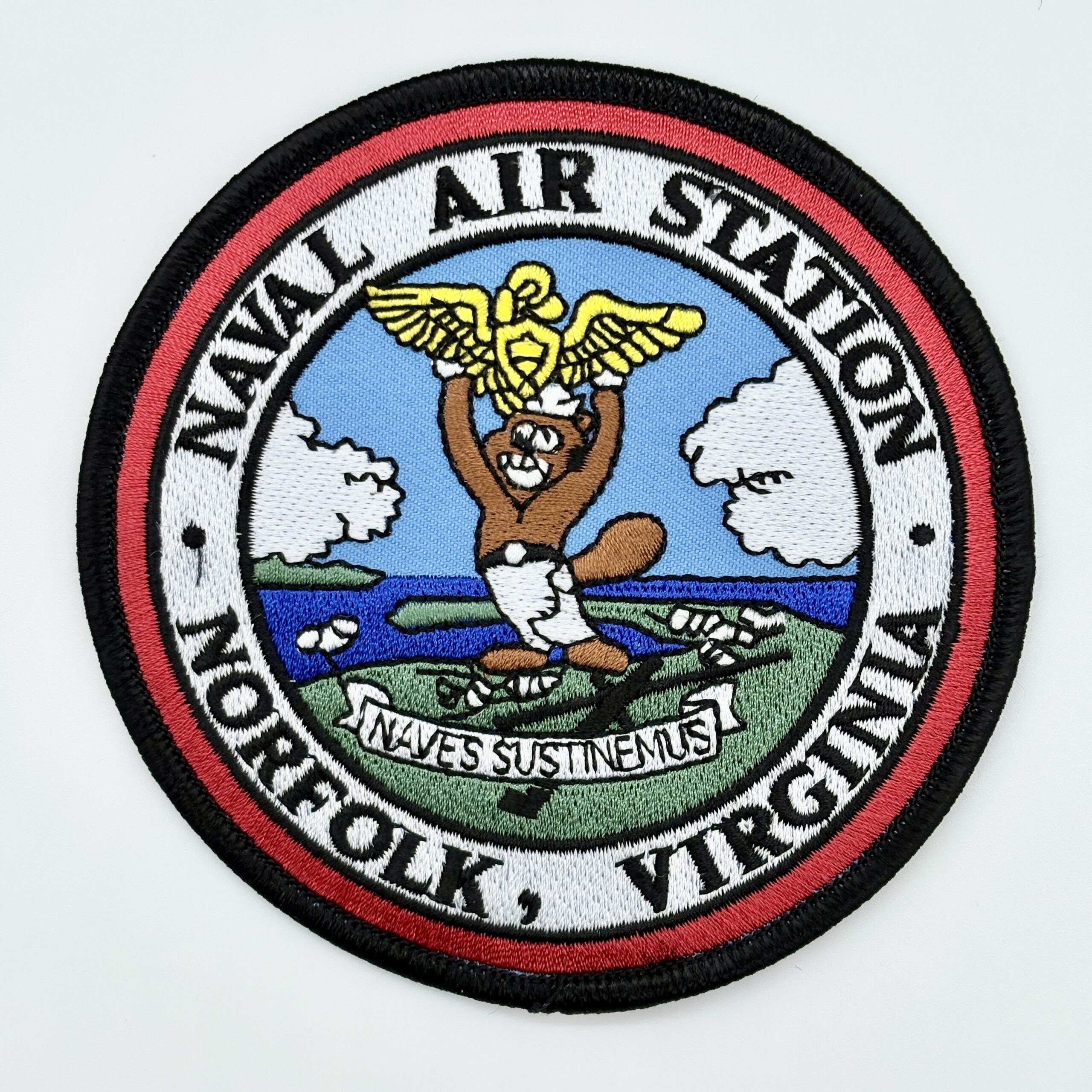 Naval Air Station Norfolk Patch – Embroidered Insignia, Iron-On