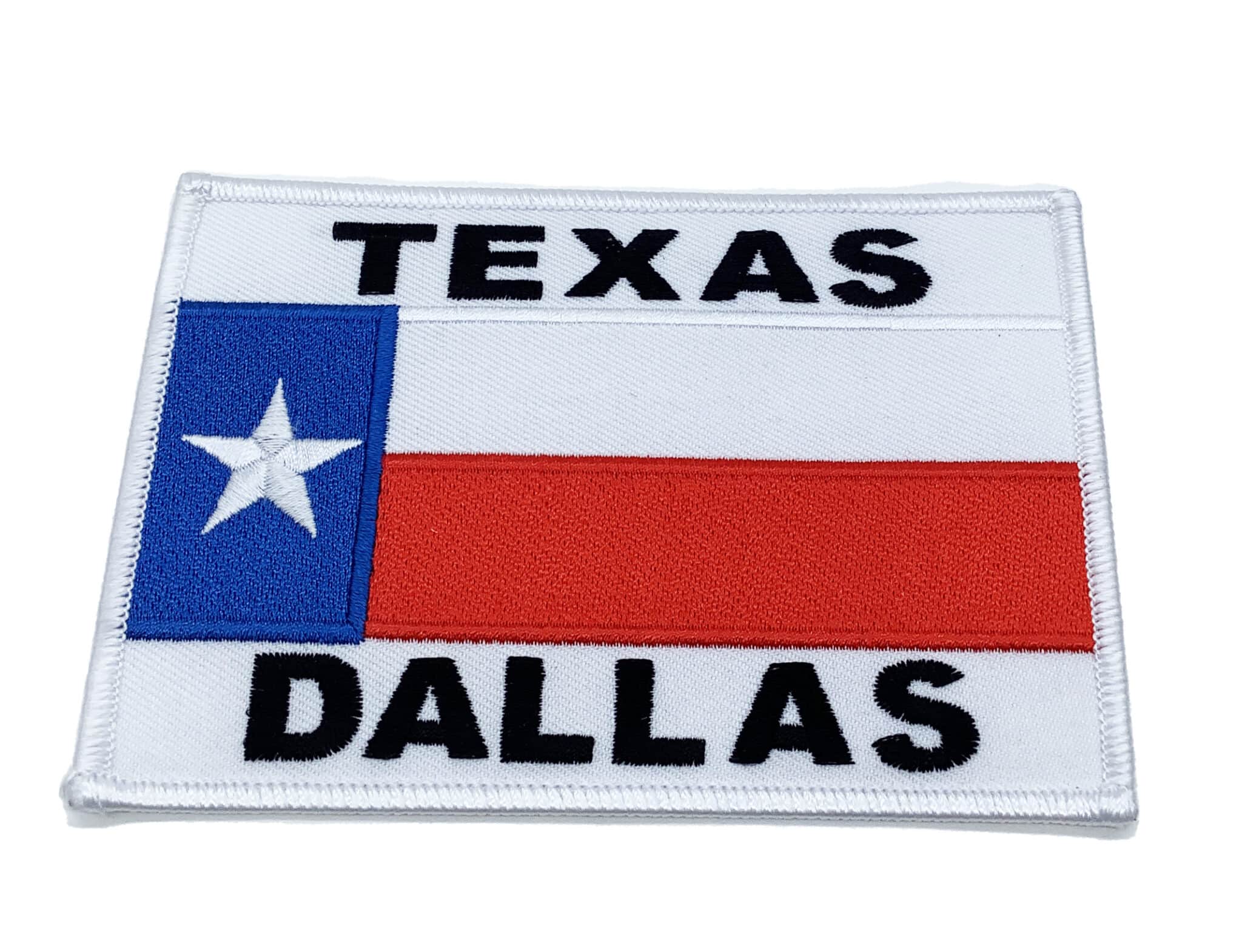 Dallas Texas Patch – Plastic Backing, Sew On,  4.5″x3.5″