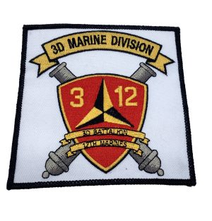3rd Bn 12th Marines Patch – Plastic Backing