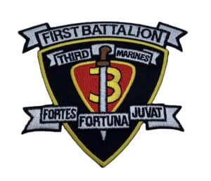 1st Bn 3rd Marines Patch- Plastic Backing