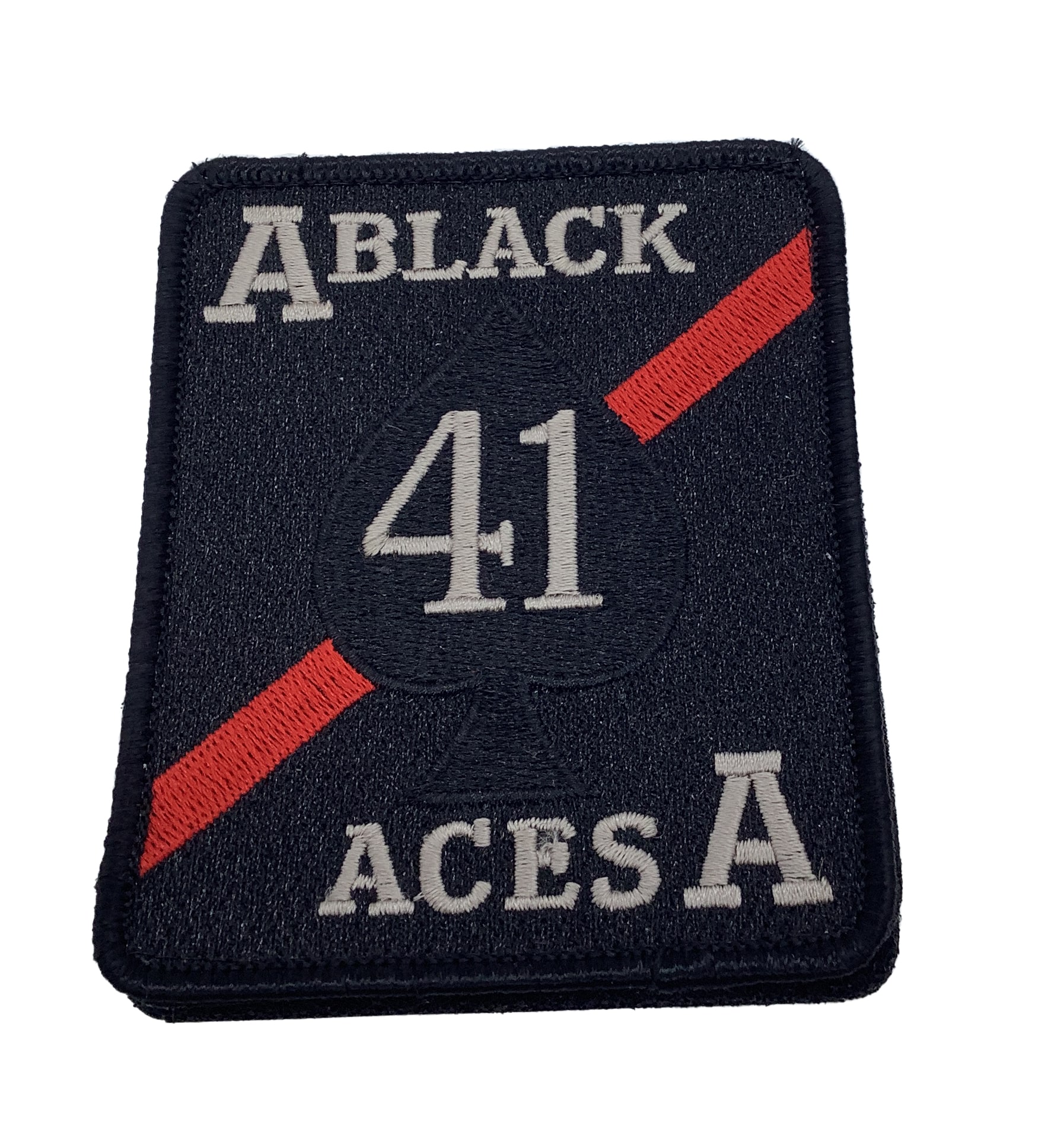 VF-41 / VFA-41 Black Aces (Black) Patch – With Hook and Loop