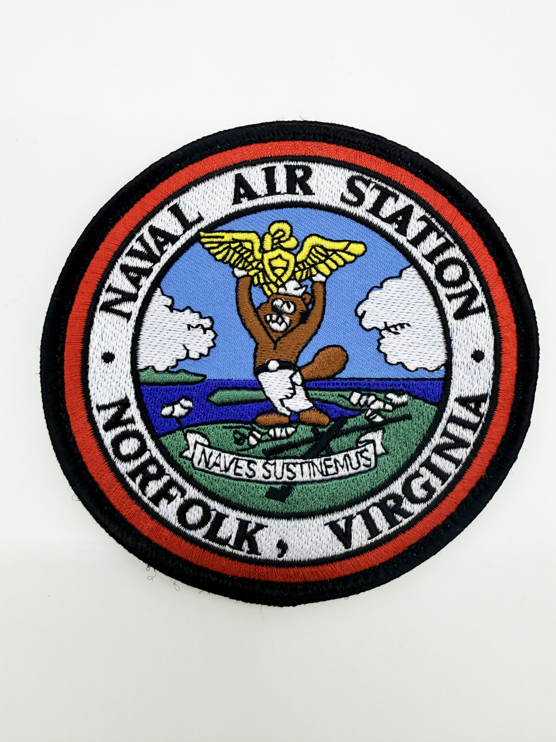 Naval Air Station Norfolk Patch – With Hook and Loop, 4in