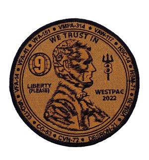 USS Abraham Lincoln CVN-72 Patch – Plastic Backing