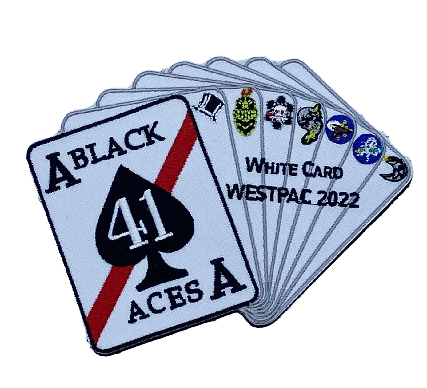 VFA-41 Black Aces White Card Westpac 2022 Patch – Plastic Backing