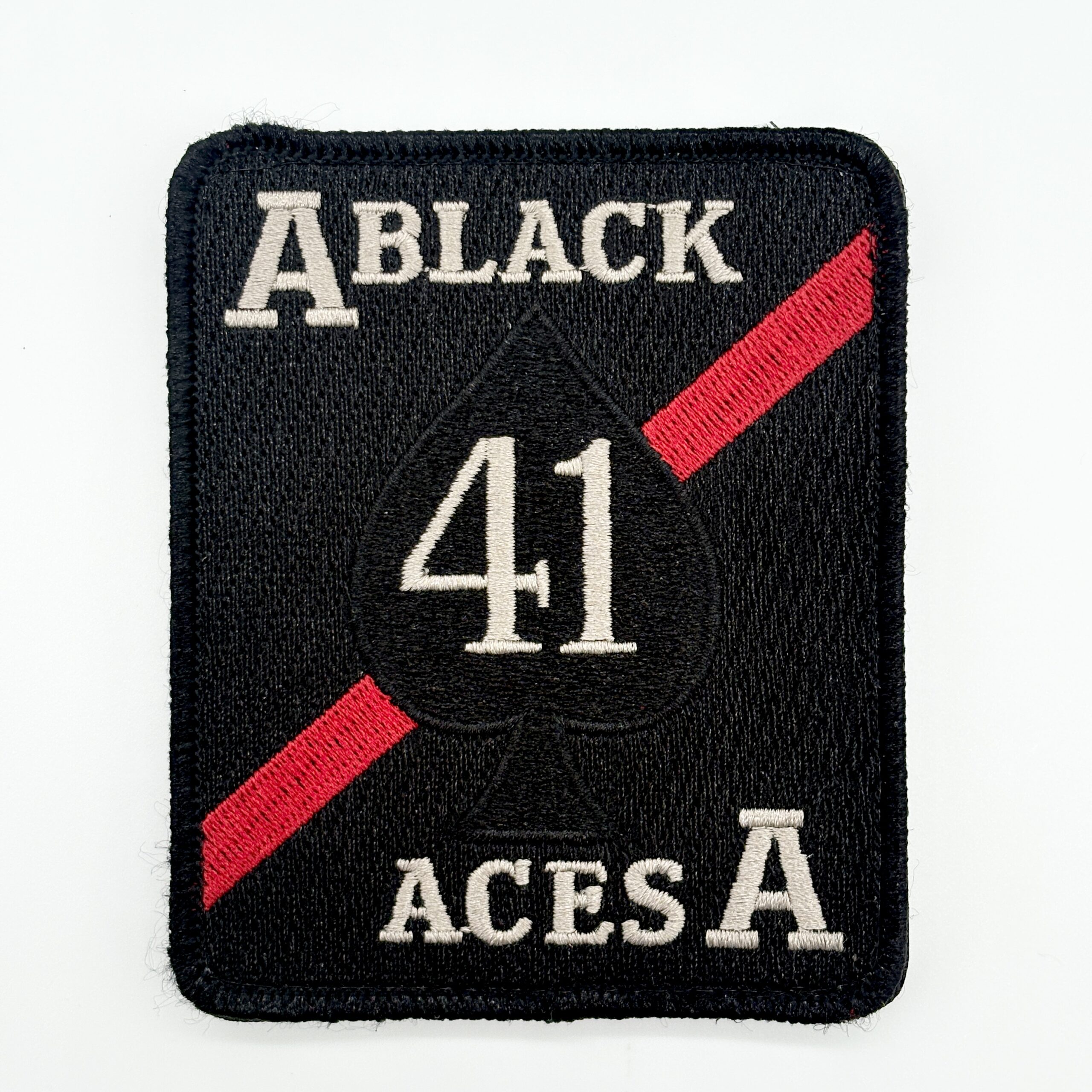 VF-41 / VFA-41 Black Aces (Black) Patch, 4″, Hook and Loop