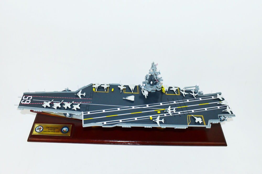 USS Enterprise (CVN-65) Aircraft Carrier Model – 24 inch,Navy,Scale Model,Mahogany,Enterprise Class