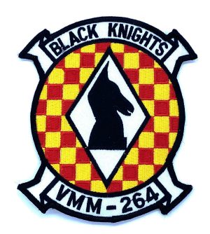 HMM-264 Black Knights Patch – With Hook and Loop