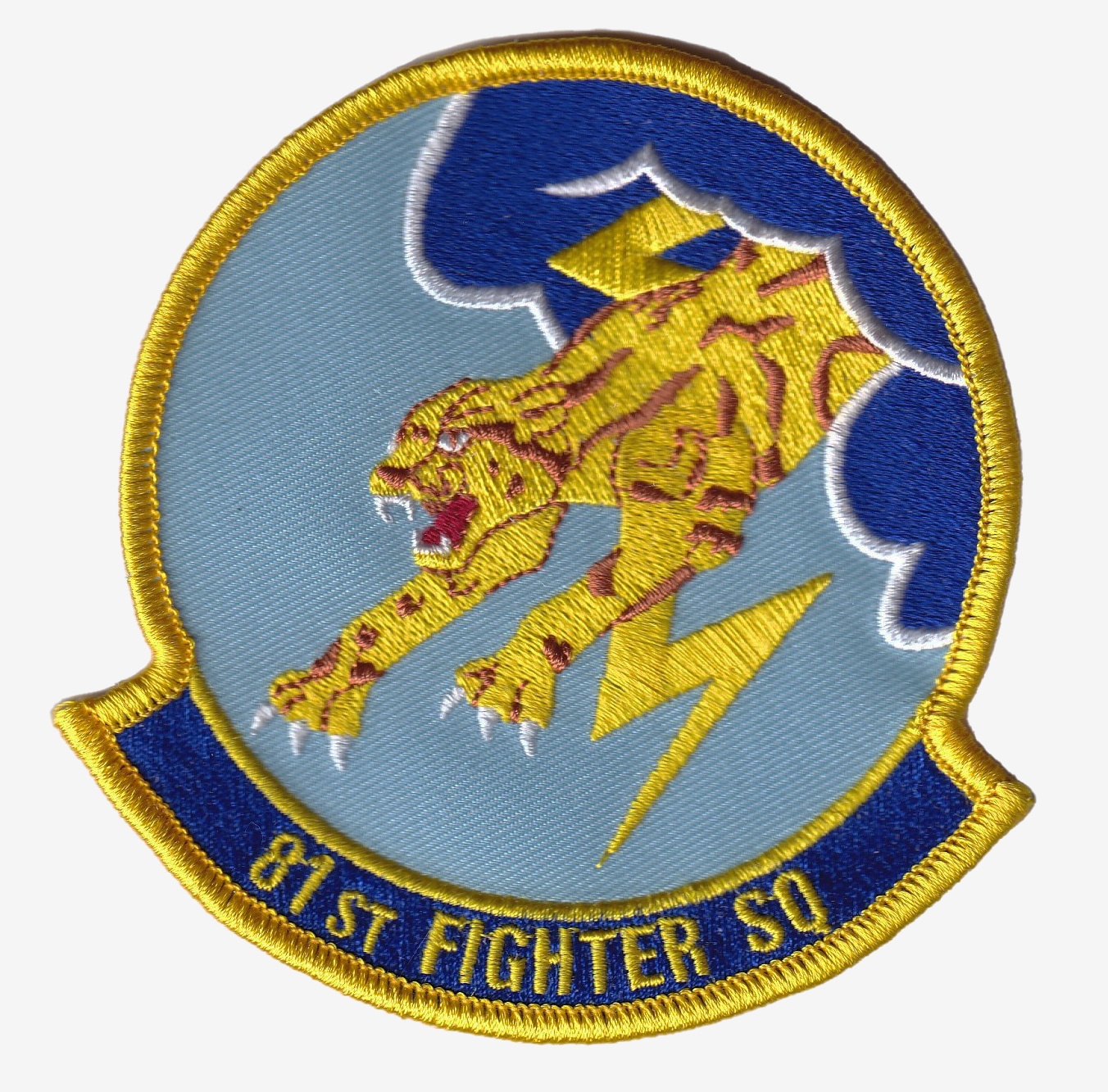 81st Fighter Squadron Patch – With Hook and Loop, 4″