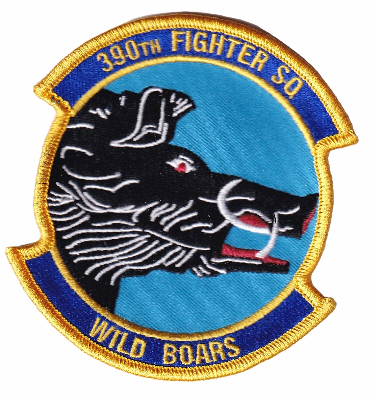 390th Fighter Squadron Patch – With Hook and Loop, 4″