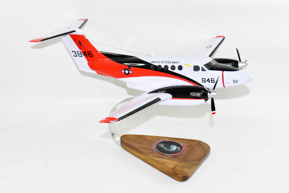 Beechcraft® RC-12M Huron, VXS-1 Warlocks 1/36th (18″) Scale Mahogany Model