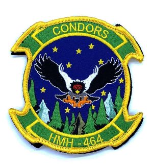 HMH-464 Condors (yellow) Patch – With Hook and Loop, 4.5"