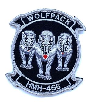 HMH-466 Wolfpack (3 Wolves) Patch – With Hook and Loop