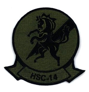 HSC-14 Chargers Squadron Patch (Green) – With Hook and Loop