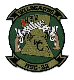 HSC-23 Wildcards Squadron Patch (Green) – With Hook and Loop
