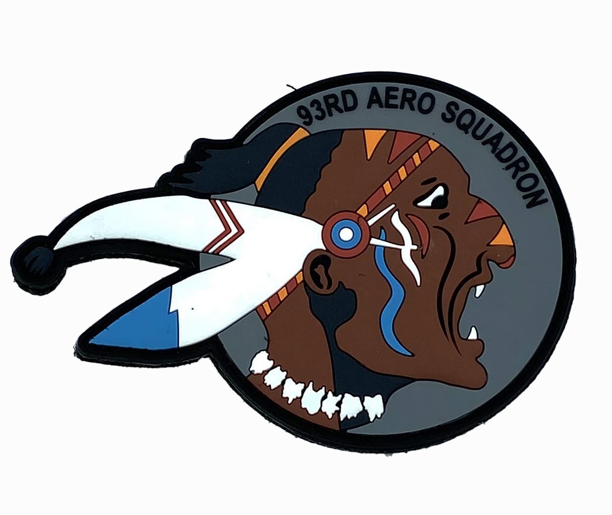 WWI 93rd Aero Squadron PVC Patch – With Hook and Loop, 3″