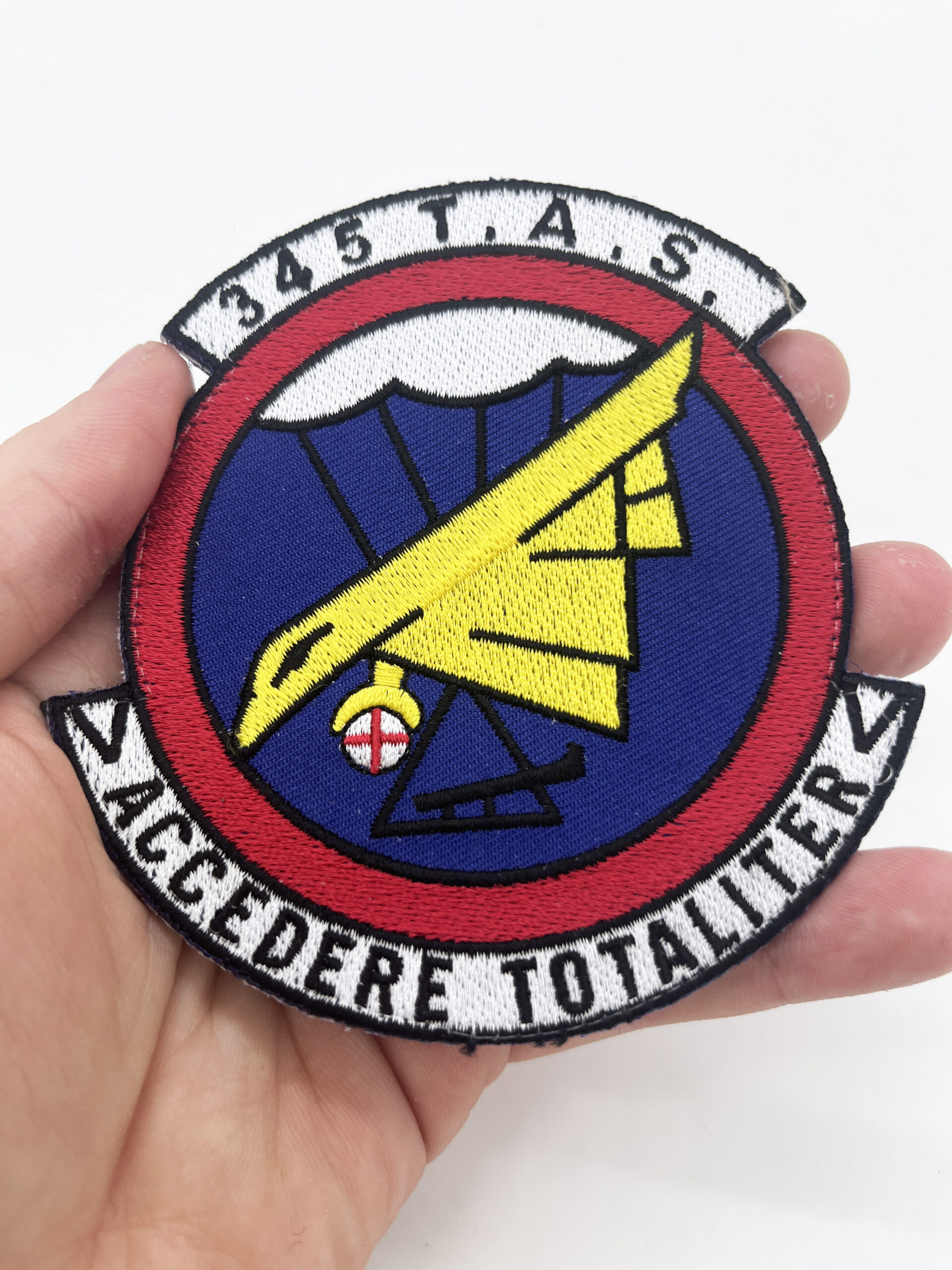 345th TAS Tactical Airlift Squadron Patch – With Hook and Loop, 4″