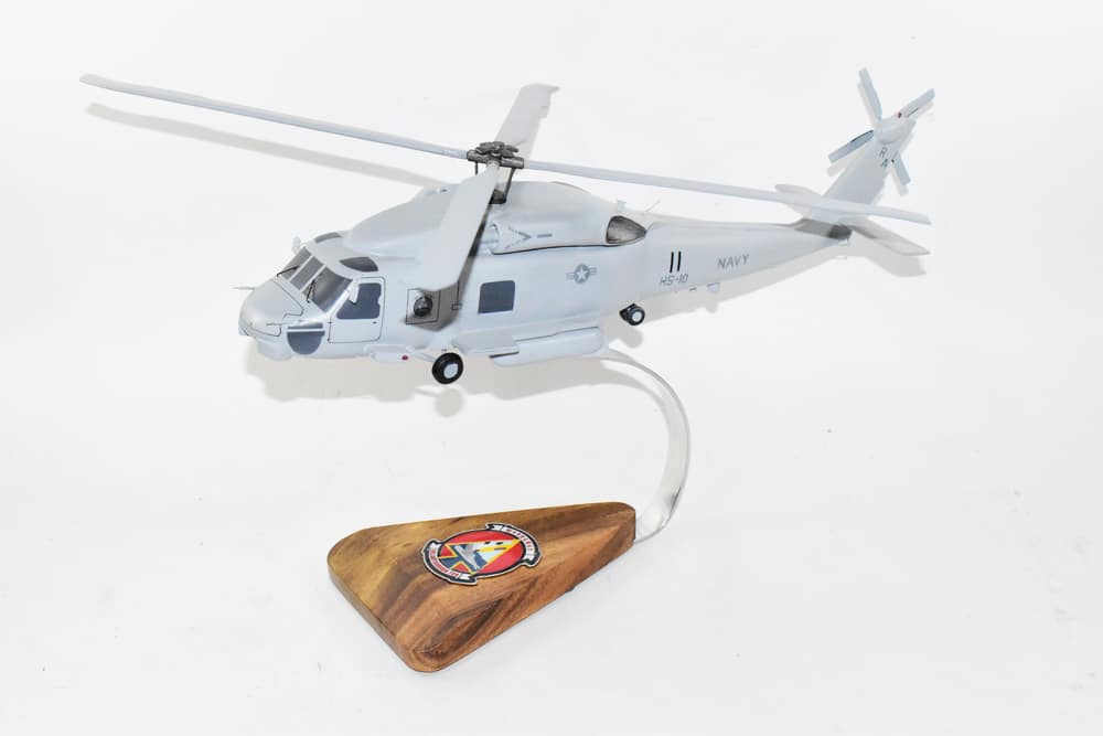 HS-10 Warhawks 1993 SH-60F Model, Mahogany Scale Model