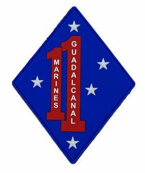 1st MARDIV 1st Marine Regiment PVC Patch – With Hook and Loop, 4.5″