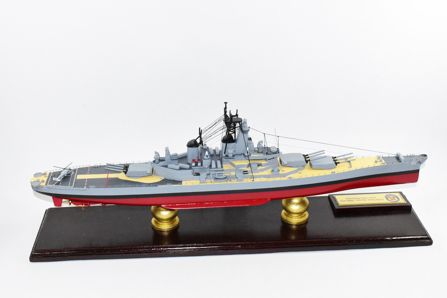 USS New Jersey BB-62 Iowa Class Battleship, 24-inch Mahogany