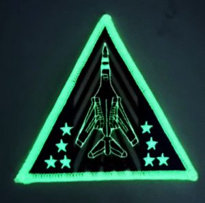 B-1b Lancer Glow in the Dark Patch – Plastic Backing, 3.5"