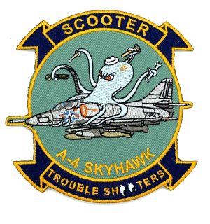 A-4 Skyhawk “Scooter Trouble Shooter” Patch – Sew On, 4″