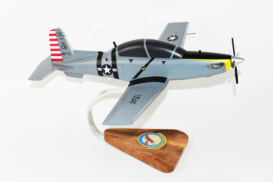 Beechcraft® T-6 Texan II, 41st FTS Heritage, 16" Mahogany Model