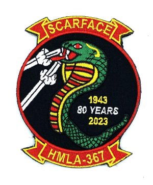 HMLA-367 Scarface 80th Anniversary Patch