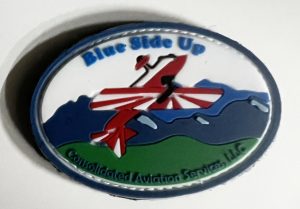 Blue Side Up PVC Patch, Glow In Dark, 3"with Hook and Loop