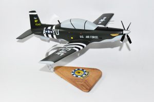 Beechcraft® T-6c Texan II, 455th Flying Training Squadron, 16-inch Mahogany Model