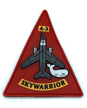 A-3 Skywarrior Red Triangle PVC Patch, 4 inch, Hook and Loop