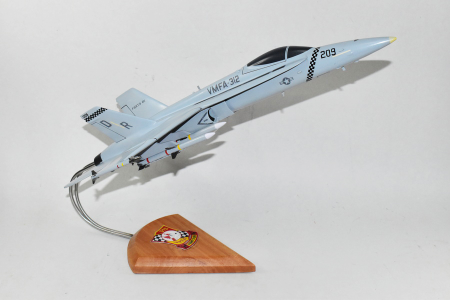 VMFA-312 Checkerboards “Fight’s On” 2023 FA-18C, 18 inch Model