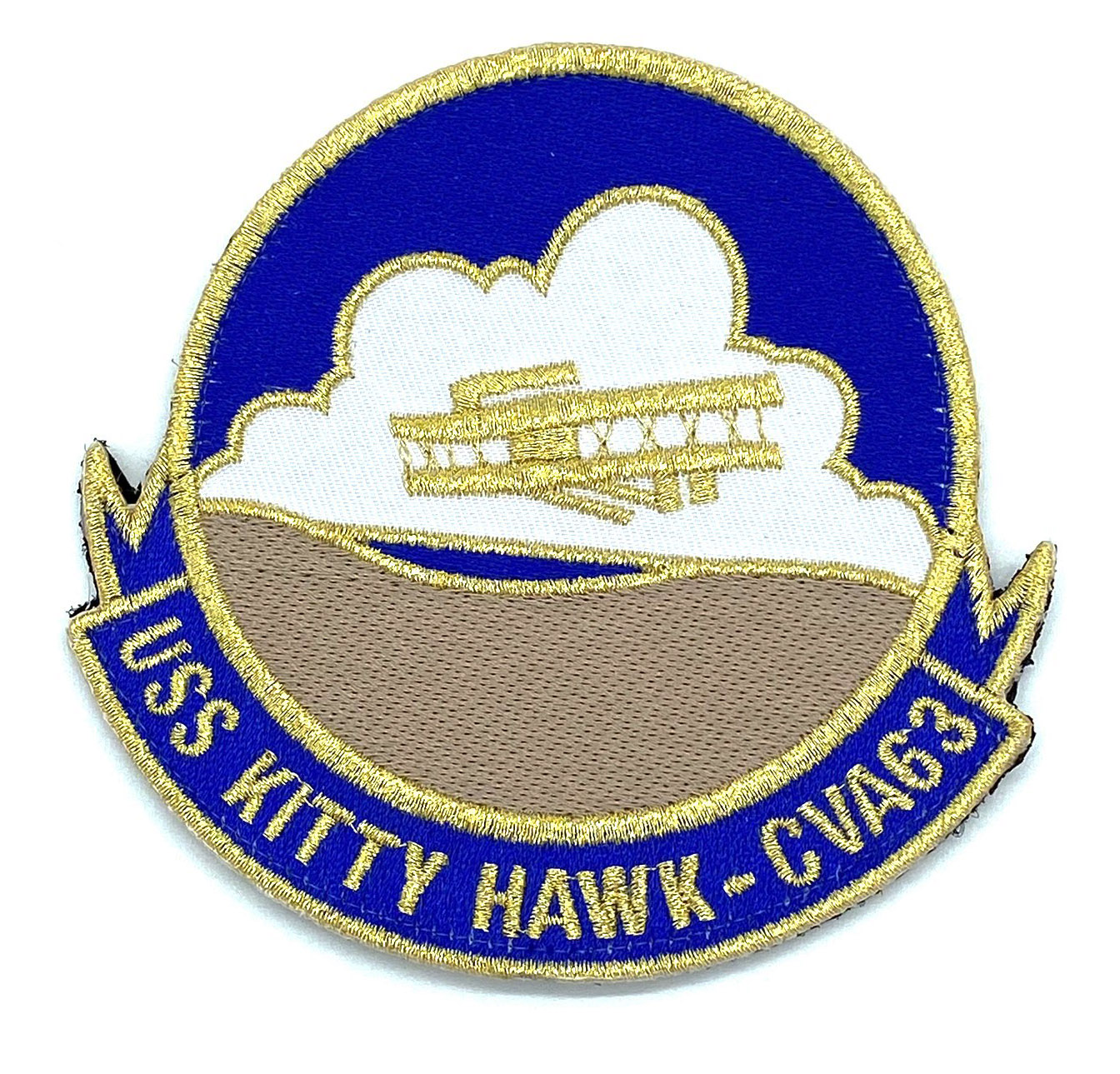 CVA-63 USS Kitty Hawk, 4 inches, Plastic Backing/Hook and Loop Patch