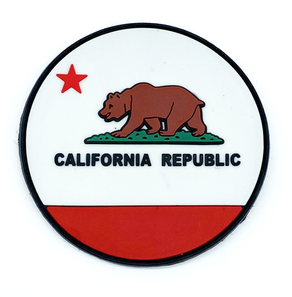 California Republic PVC Patch, 3.5 inch, GID, Hook and Loop